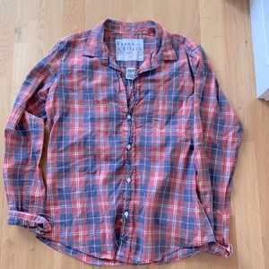 Frank & Eileen Barry cotton Button-down in plaid